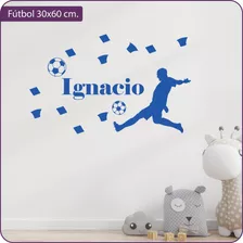 Vinilo Decorativo Infantil Fútbol Con Nombre Personalizado