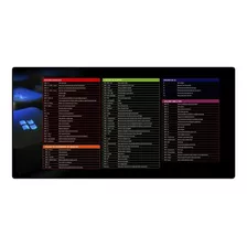 Mouse Pad Speed Atalhos Do Windows Extra Grande 700x350x3mm