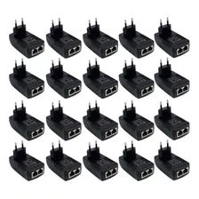 20 Fonte Poe - Lan Compacta 12v 1a Conector Rj45 8p8c