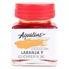 3x Aqualine Aquarela Líquida Aerografia Corfix 30ml - Laranj