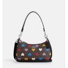 Bolsa Coach Teri Bandolera Corazones 