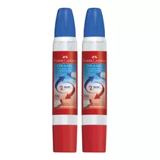 Cola Gel Faber Castell 2 Bicos Papel Escola Transparente Kit