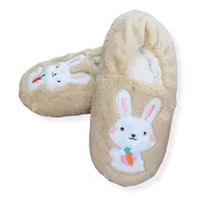 Pantufa Sapatilha Menina Coelho Pelinho Antiderrapante