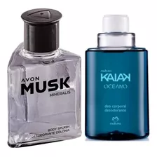 Musk Deo Colonia Avon 90ml + Kaiak Natura Refil 100ml