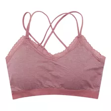 Lili Pink Top Doble Tira Con Cruce En La Espalda Mj109-073 T