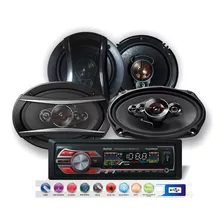 Combo Stereo Matrix Usb Bluetooth + Parlantes 6x9 + 6''