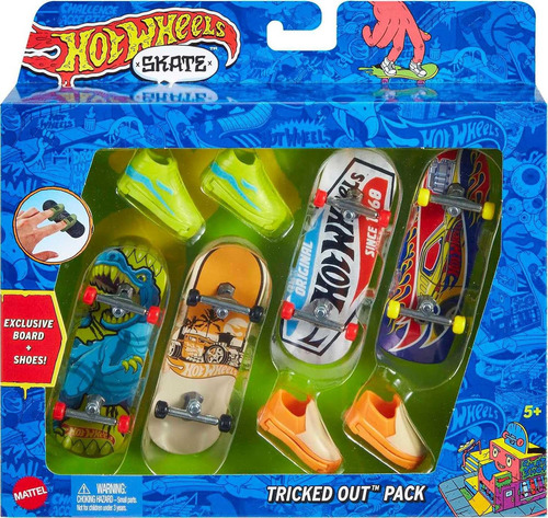 Hot Wheels Skate De Dedo Com Tênis E Carro Hgt71 - Mattel