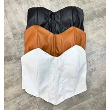 Cropped Top Feminino Corselet Tomara Que Caia Morcego Cirre