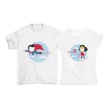 Playera Dúo Pareja Novios Superman Y Mujer Maravilla.marvel