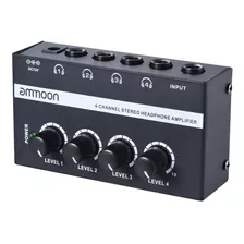 Miniamplificador De Audio Ammoon Ha400 Ultracompacto 4 Can.