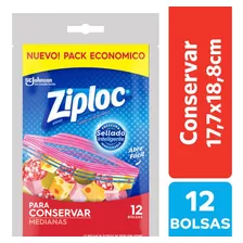 Ziploc Bolsas Herméticas Para Conservar Medianas 12 Un