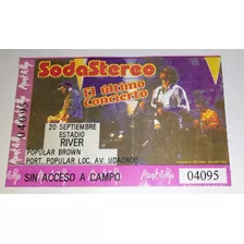 Entrada Recital Soda Stereo Último Concierto 20 Sept 1997