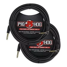 Cables Para Instrumentos Pig Hog Pch20bkr Black Woven Instru