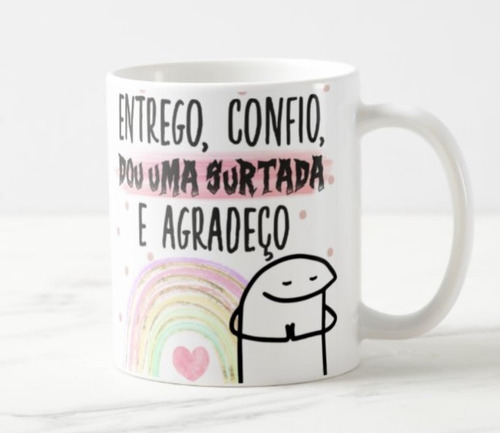 Caneca Meme Boneco Palito Gosto De Resolver Com Calma