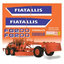 Kit Etiquetas Adesivo Motoniveladora Fiatallis Fg200