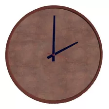 Relógio Round Corten Mostrador Aço Corten Ponteiro Preto 50 