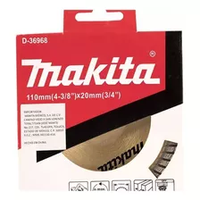 Disco Diamante Turbo Cóncavo 4-3/8 X 20 Mm Makita D36968 Color Dorado