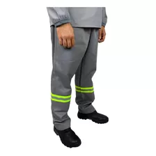 Calça De Brim Pesado Faixa Refletiva - Uniforme Profissional