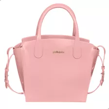 Bolsa Grande Shape Liso Petite Jolie Rosa Antigo Duas Alça