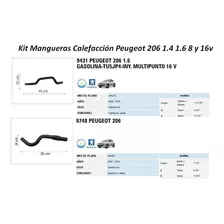 Kit Mangueras Calefaccion Peugeot 206 1.4 1.6 8 Y 16v 9431 9748