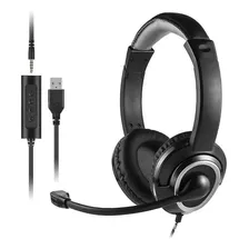 Fone Headset Com Microfone, P3 E Usb, Preto, Ph427