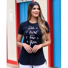 Blusa Evangélica Dele É O Reino Longa