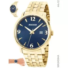 Relógio Masculino Magnum Dourado Elegante Original Ma34594a