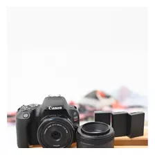 Canon Sl2 Kit + Lente 24mm +50mmstm +3 Baterias