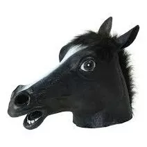 Máscara De Cabeza De Caballo Negro