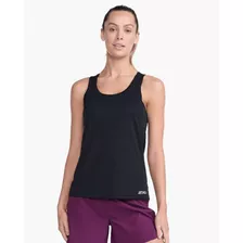 Polera Mujer Aero Singlet Black/silver Reflective - Negro