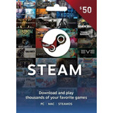 Tarjeta Steam Gift Card Digital Usa 50 Usd