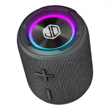 Parlante Jd E100 Bluetooth Portátil Inalámbrico 10w Rms Con Función Tws Ipx7 Color Negro Y Con Luz Led