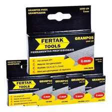 Grampos Grampeador Tapeceiro 6mm Tipo 53 5000 Unid. Fertak