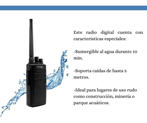 3 Radios Digitales Uhf Uso Rudo 2 Vas Sumergible En Agua Foto 2