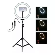 Aro De Luz Led Flash Selfie Anillo 10 Pulgada Foto Tripode