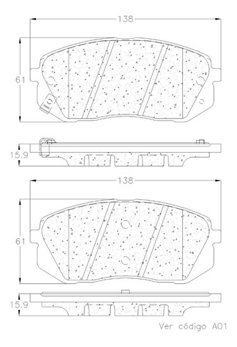 Balata Grc Delantera Para Hyundai Ix35 2015 Foto 2