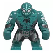 Boneco Grande Bloco Montar Big Homem Aranha Blue Green