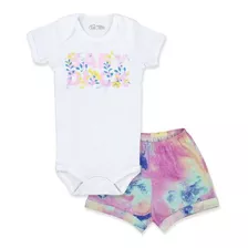 Conjuntinho Bebê Bodie + Short Tay Day Feminino 100% Algodão