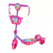 Patinete Dm Toys Com Cesta Sonho De Princesa Rosa E Violeta