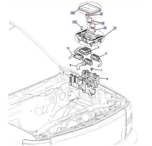 Bloque Caja C/ Fusibles Gmc Sierra 2500 Hd 6.0l V8 2017 Foto 3