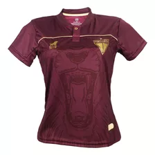 Camisa Fortaleza Polo Prime Bordo Leão - Feminina Licenciada