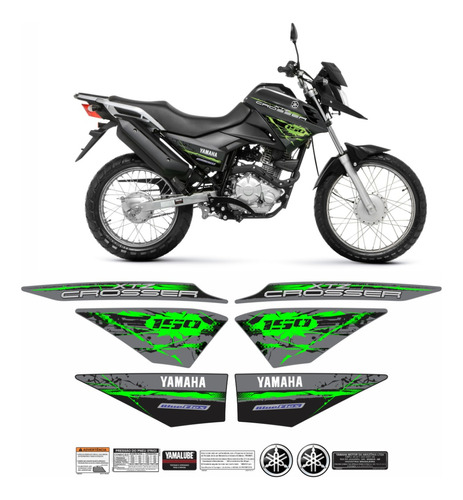 Kit Adesivo Tanque Moto Crosser Xtz 150 Personalizado Cr1