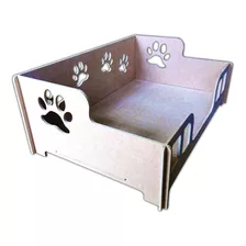 Cama Caminha Sofá Casa Para Pet, Cachorro, Gato, Em Mdf Crú