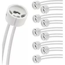 Pack X 10 Zocalo Gu10 Para Reemplazo Dicroica Led Con Cable