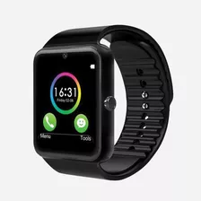 Smartwatch Techzone Touch Bluetooth3.0 Android-ios Negro /v Color De La Caja Negra Color De La Correa Negra