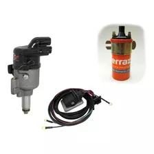 Kit Distribuidor Electronico Con Modulo Y Cableado De Conexion + Bobina Ferrazzi Fiat 600 - Eje Corto