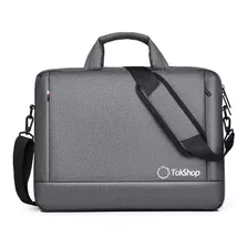 Bolsa Notebook Feminina Masculina Pasta Impermeável 15.6 Top Cor Cinza-escuro