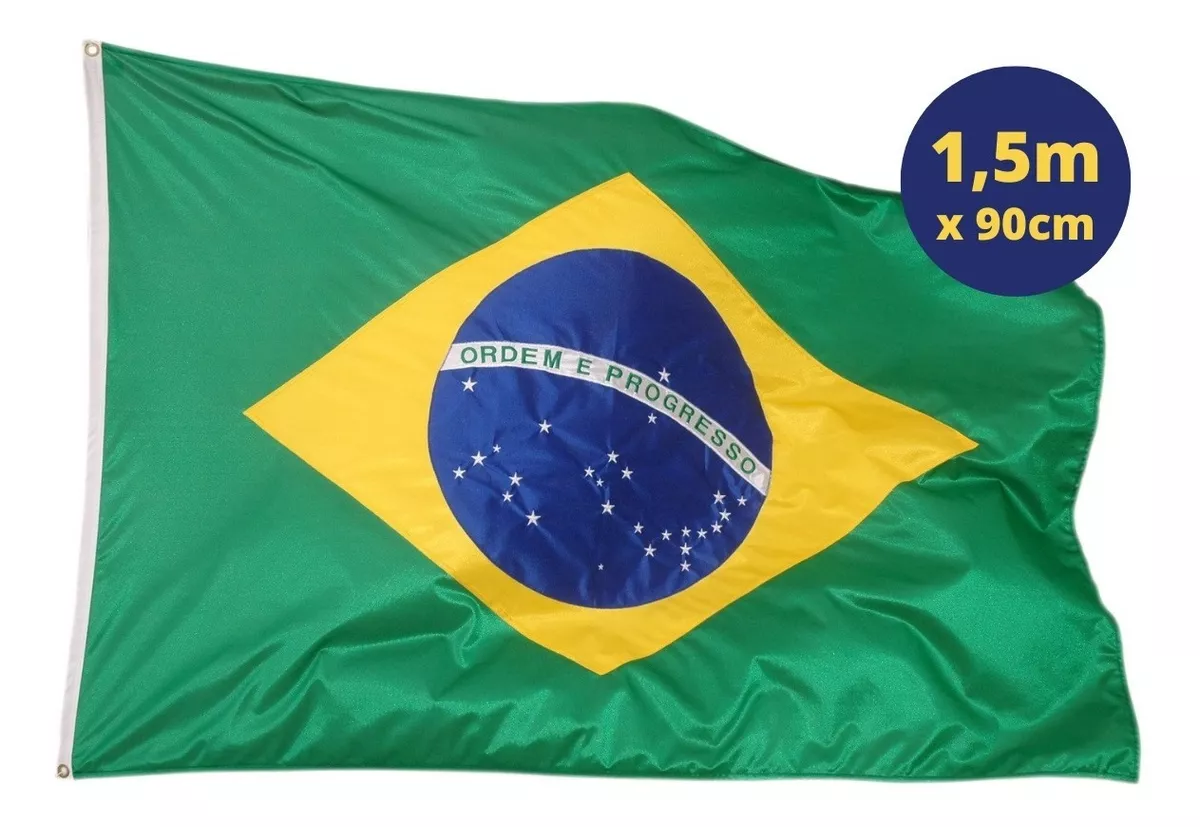 Bandeira Do Brasil Oficial Dupla Face (1,50m X 0,90m) Copa