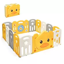 Corral Plástico Playpen Para Bebés 14 Paneles Plegable Pato