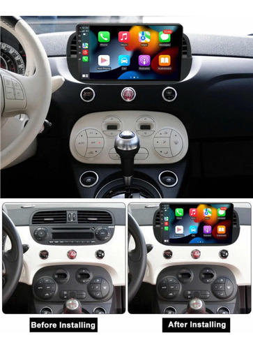 Radio Android Fiat 500 Carplay (blanco O Negro) Foto 3
